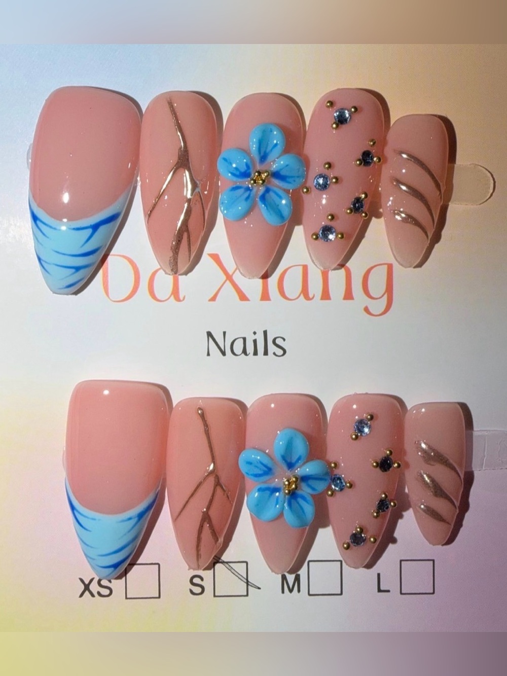 Almond Press-On Nails – Size Small